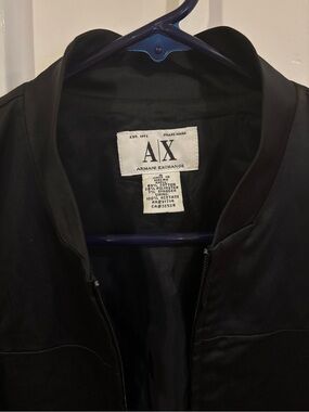 Armani Exchange Women's Black Bomber Jacket